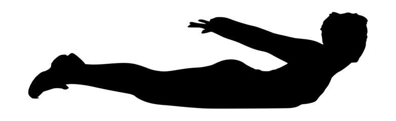 Girl Laying Flat On Ground Silhouette
