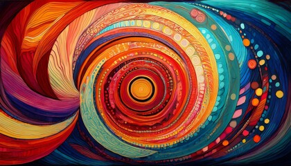 Round colorful abstract textured background