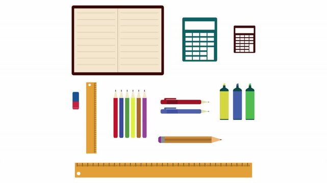 school tools Animation