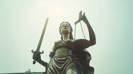 Fototapeta premium Scale and sword Lady Justice statue