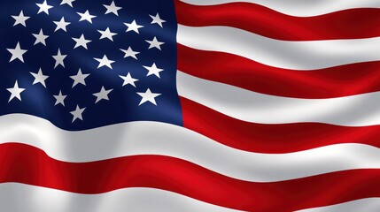 Obraz premium USA flag with a sleek, modern design, sharp edges and glossy finish,