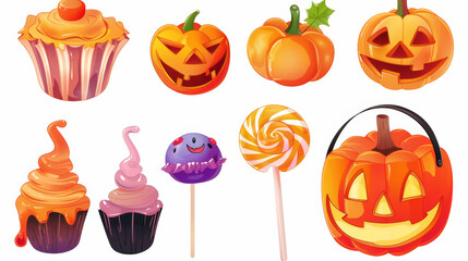 halloween pumpkin set