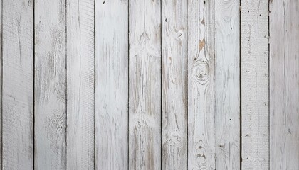 Obraz premium White, grey wooden wall texture, old painted pine planks