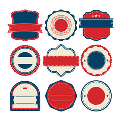 Set of badge template vector