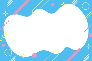 幾何学フレーム　ブルー