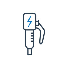 Electric Pump Vector Icon, Compressor vector icon, Fuel Pump With Electric Plug Icon