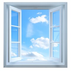 cloud window isolated on white background