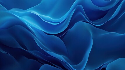 Obraz premium Abstract blue waves create a smooth, flowing texture, evoking calm and serenity.