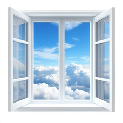 cloud window isolated on white background