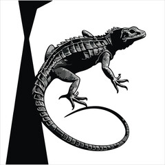 Lizard bird mascot illustration logo concept design © Jagone Mas Zan