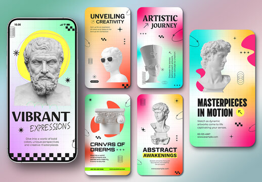 Creative Art Exhibition Event Social Media Story Template