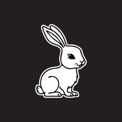 Rabbit mascot illustration logo concept design