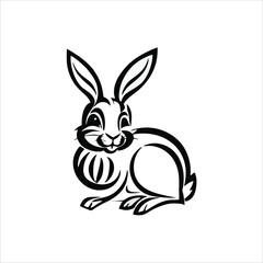 Obraz premium Rabbit mascot illustration logo concept design