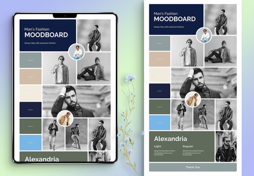 Fashion Brand Mood Board Design Template