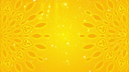 Abstract Golden mandala art 4k video footage, Floral vintage decorative element's, Mandala animation with seamless looping, Editable background.	