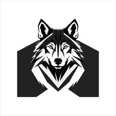 Fototapeta premium wolf head mascot illustration logo concept design