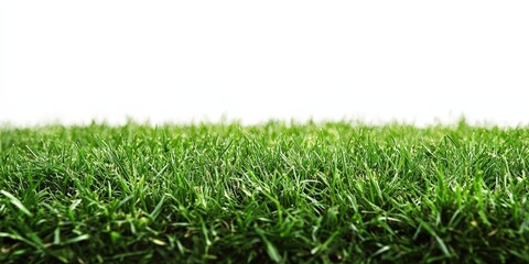 Obraz premium Lush Green Lawn Isolated on White Background