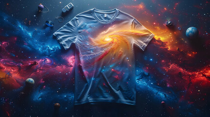 Cosmic Galaxy T-Shirt Design - Illustration