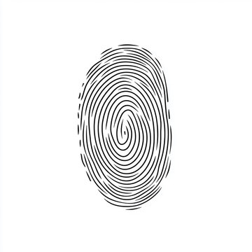 recommend clip art: a fingerprint on a white background, in a simple black-and-white style
