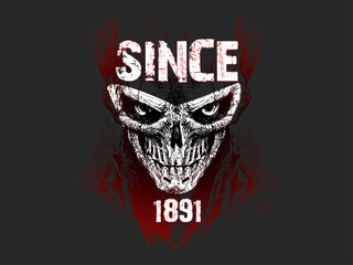 SINCE 1891- HALLOWEEN GHOST FACE MASK T-SHIRT DESIGN.