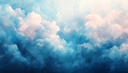 Tranquil Skies: Abstract Watercolor Painting of Spirituality and Mental Clarity