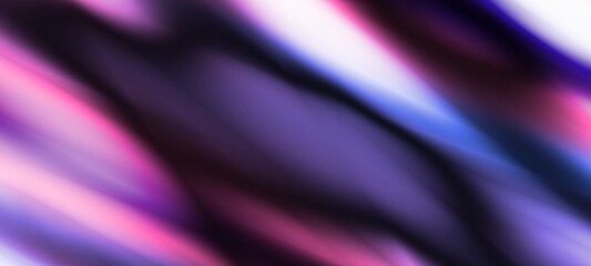 Dark blue digital abstract background with ultraviolet neon glow, blurry light lines, waves