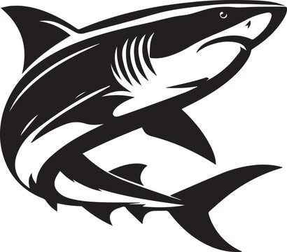 recommend clip art: Bull Shark silhouette vector black and white