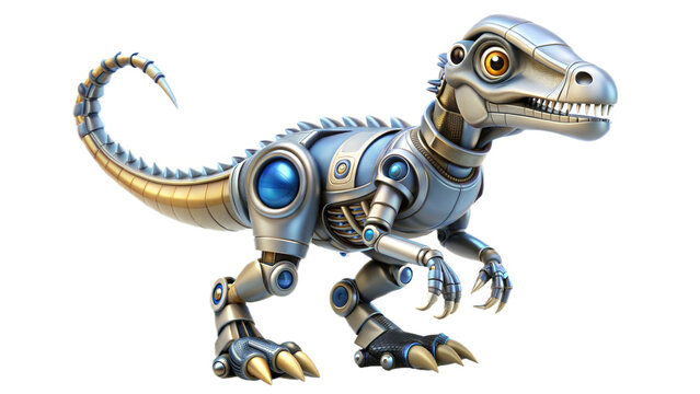 a cute robot of mononykus dinosaur 3d illustration