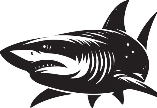 recommend clip art: Bull Shark silhouette vector black and white