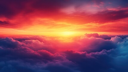 Obraz premium Sunset Above the Clouds