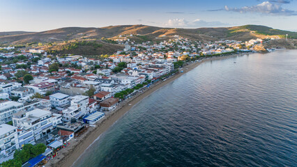 Aerial view of Avsa island, Turkey. Avsa Island view from sea in Turkey.