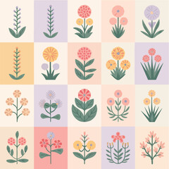 Fototapeta premium a collection of different flowers including one that says plants and flowers from the garden background