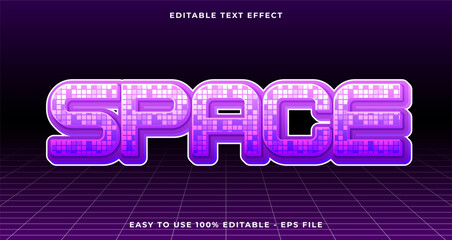 space typography premium editable text effect, 3D glow text