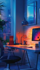 Smart Home Office with Automated Energy Management for Enhanced Productivity