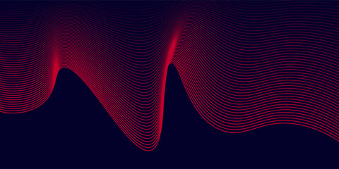 Obraz premium Vector red line background curve element with white space for text and message design, overlapping layers, vector