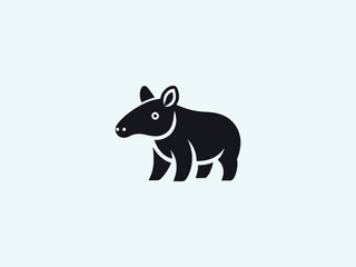Tapir. Logo, emblem, sign, icon. simple vector illustration, cut out