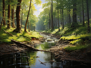 Obraz premium Extraordinary natural landscape of forest