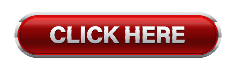 Click here button, red rounded box vector symbol