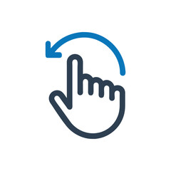 Hand Rotate Counter Clockwise Vector Icon, Hand Rotate Right Vector Icon