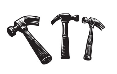 hammer silhouette vector