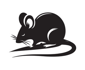 mouse silhouette vector