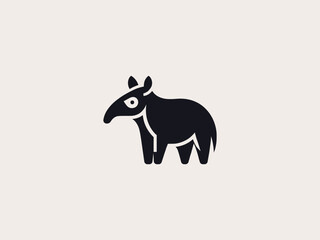 Tapir. Logo, emblem, sign, icon. simple vector illustration, cut out