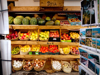 street fruit stand in deia mallorca