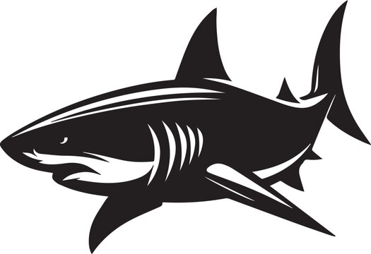 recommend clip art: Bull Shark silhouette vector black and white