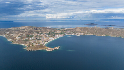 Fototapeta premium Aerial view of&nbsp;Avsa island, Turkey. Avsa Island view from sea in Turkey.