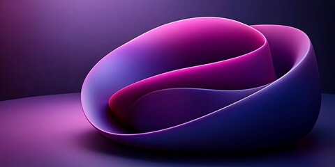 Abstract Purple and Pink Curved Shapes on a Gradient Background