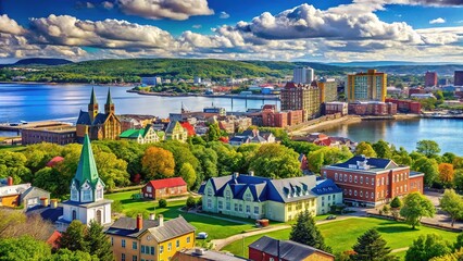 St. John, New Brunswick features breathtaking coastal vistas complemented by vibrant city architecture, creating a stunning blend of natural beauty and urban charm.