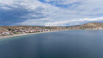 Fototapeta premium Aerial view of&nbsp;Avsa island, Turkey. Avsa Island view from sea in Turkey.