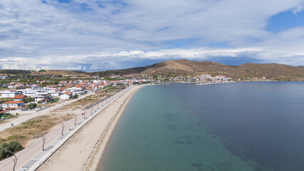Aerial view of Avsa island, Turkey. Avsa Island view from sea in Turkey.