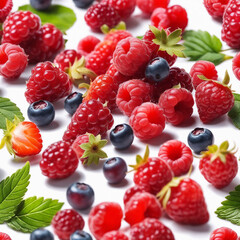 Blueberry on white studio  